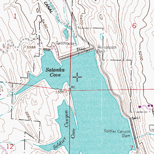 Topographic Map of Satanka Dike Dam, CO