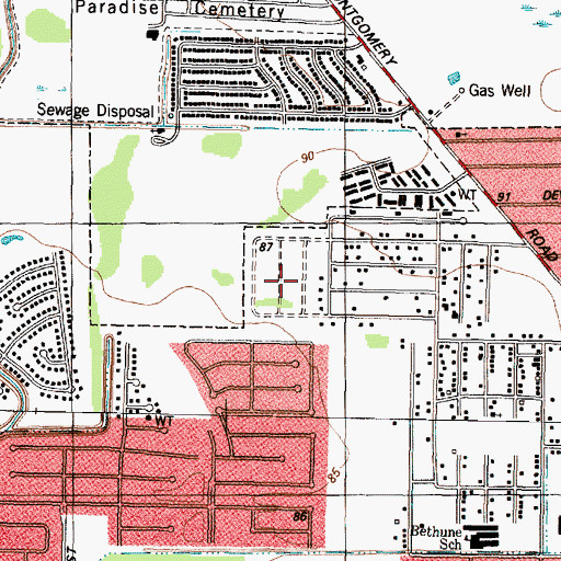 Topographic Map of Stovall Academy, TX