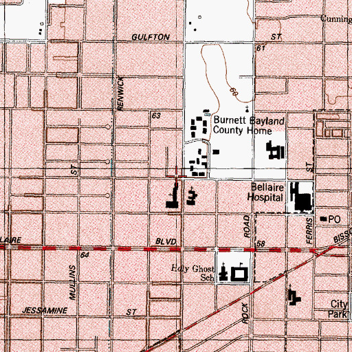 Topographic Map of Ser - Ninos Charter Elementary School, TX