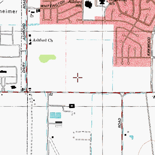 Topographic Map of Shadowbriar Elementary School, TX