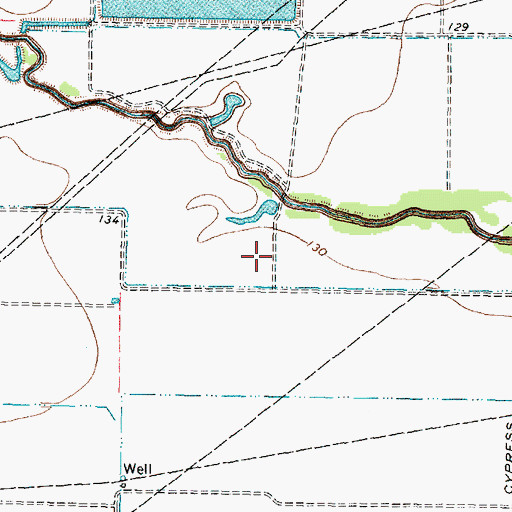 Topographic Map of Sheridan Elementary School, TX