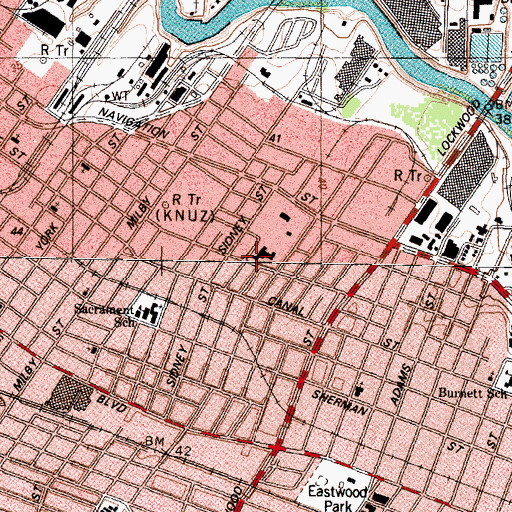 Topographic Map of Ripley House Alternative School, TX