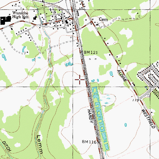 Topographic Map of Salyers Elementary School, TX