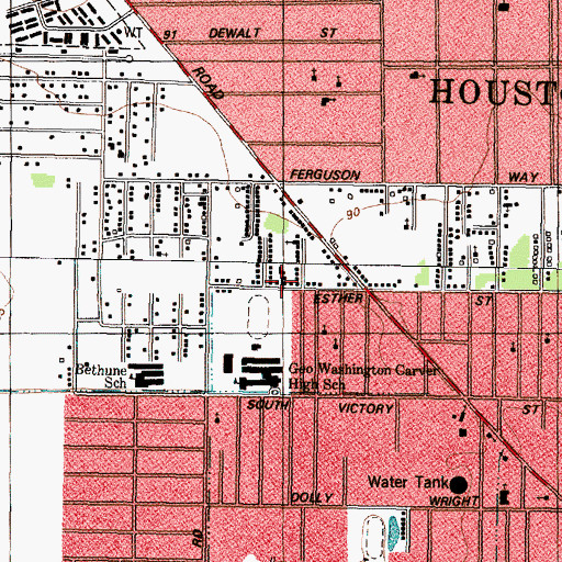 Topographic Map of Reece Academy, TX