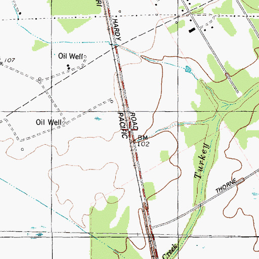 Topographic Map of Parker Intermediate School, TX