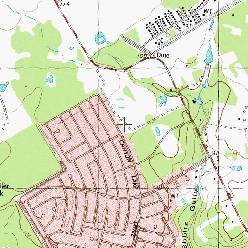 Topographic Map of Pearl M Hirsch Elementary School, TX