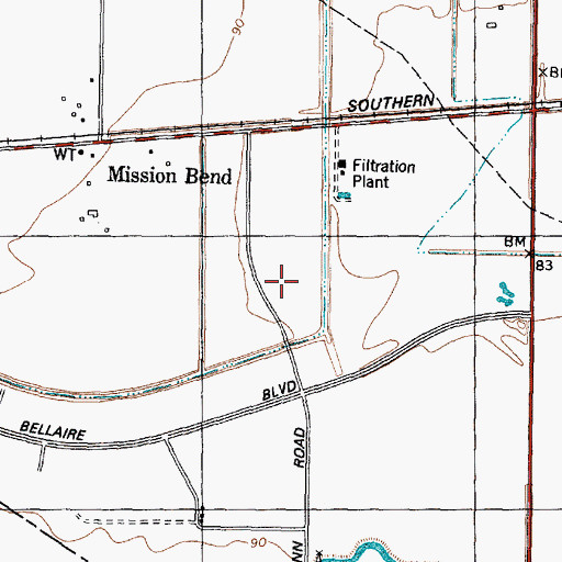 Topographic Map of Petrosky Elementary School, TX