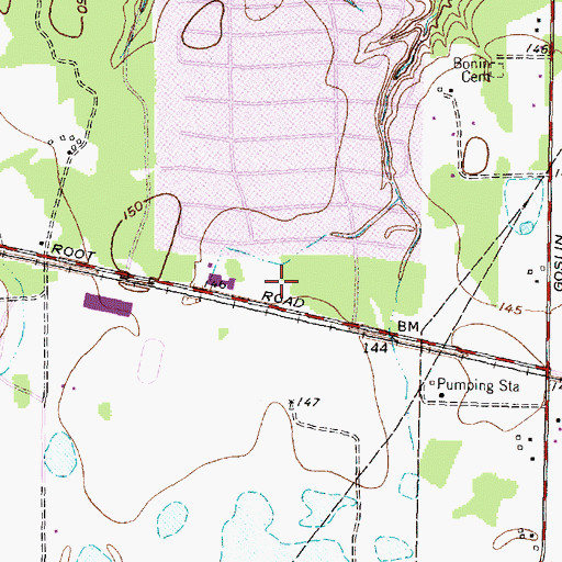 Topographic Map of Northampton Elementary School, TX