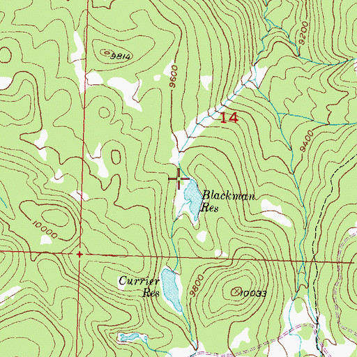 Topographic Map of Blackman Dam, CO