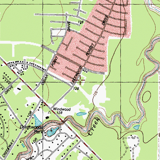 Topographic Map of Moore Elementary School, TX