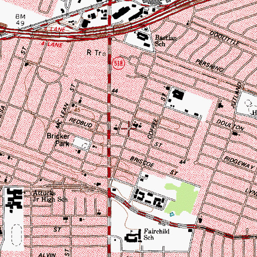 Topographic Map of Mount Hebron Academy, TX