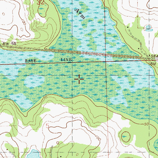Topographic Map of L Kirk Edwards State Wildlife and Environment Area, FL