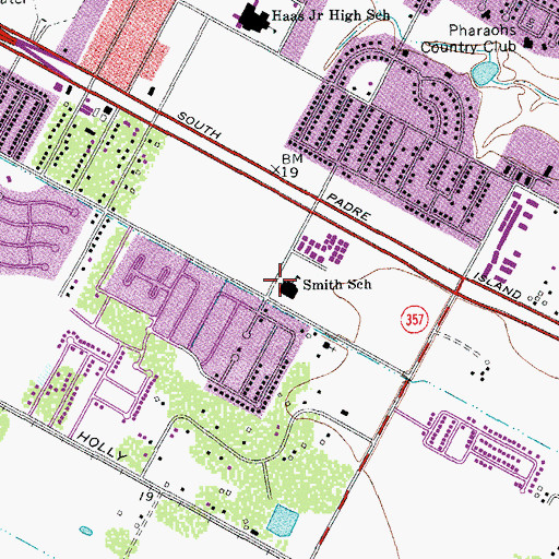 Topographic Map of Smith Elementary School, TX