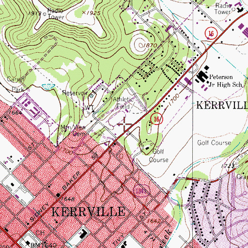 Topographic Map of Kerrville Mentoring and Learning Center, TX