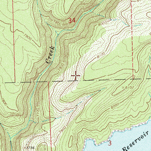 Topographic Map of Jackson Gulch Dam, CO