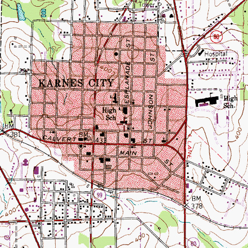 Topographic Map of Roger E Sides Elementary School, TX