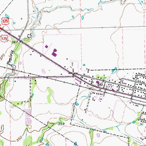 Topographic Map of Mabank High School, TX