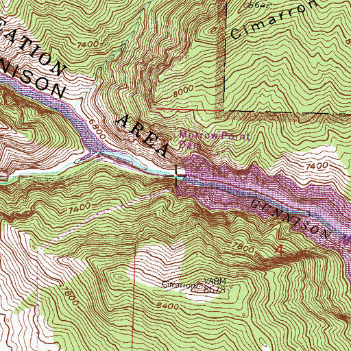 Topographic Map of Morrow Point Dam, CO