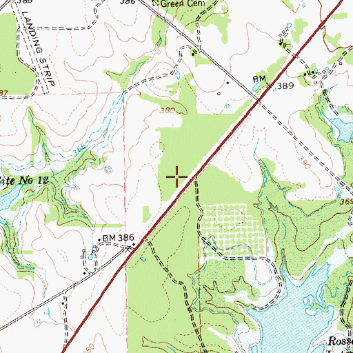 Topographic Map of Scurry - Rosser Middle School, TX