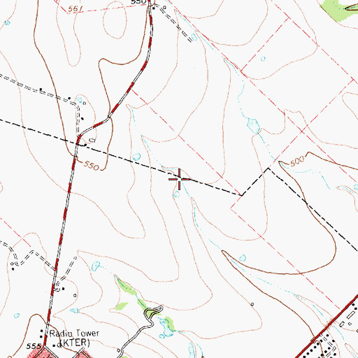 Topographic Map of Terrell Middle School, TX