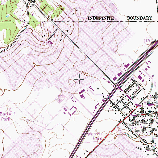Topographic Map of Mound Elementary School, TX