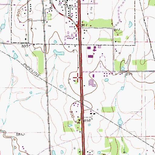 Topographic Map of R C Loflin Middle School, TX