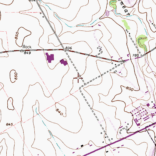 Topographic Map of Cleburne Middle School, TX