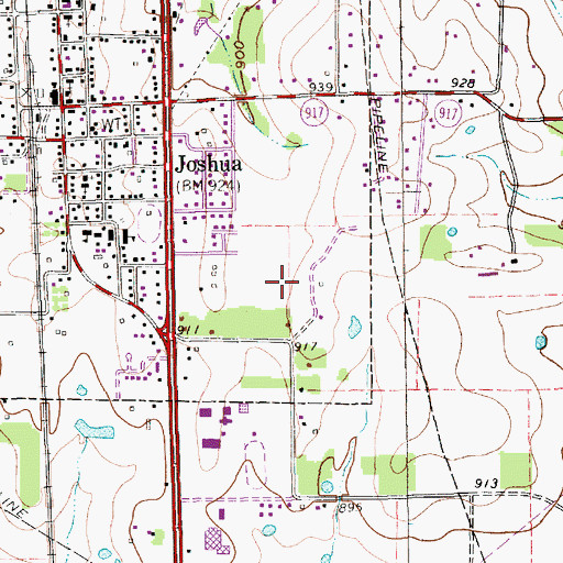 Topographic Map of A G Elder Elementary School, TX