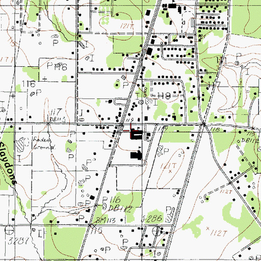 Topographic Map of Kirbyville Elementary School, TX