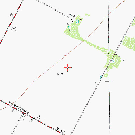 Topographic Map of Kaffie Middle School, TX