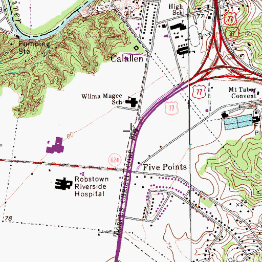 Topographic Map of Magee Elementary School, TX