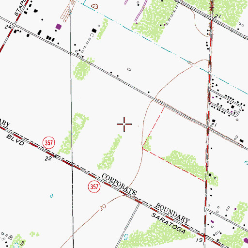 Topographic Map of Moore Elementary School, TX