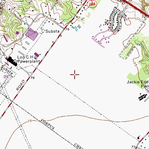 Topographic Map of East Elementary School, TX