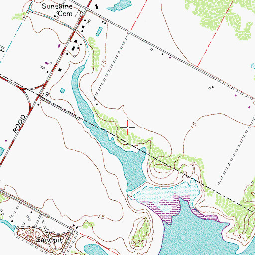 Topographic Map of Barnes Elementary School, TX