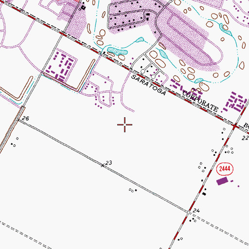 Topographic Map of Club Estates School, TX