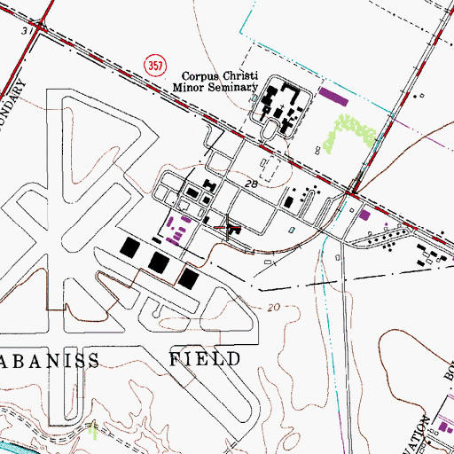 Topographic Map of Corpus Christi Student Learning and Guidance Center, TX