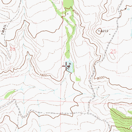 Topographic Map of McCoy Reservoir, CO