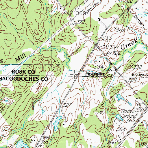 Topographic Map of Garrison Middle School, TX