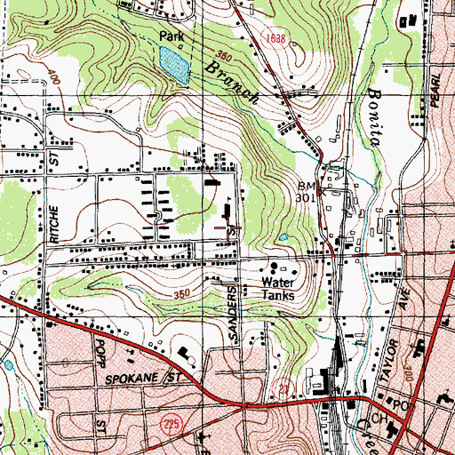 Topographic Map of Brooks - Quinn - Jones Early Childhood Learning Center, TX