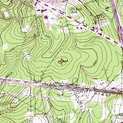 Topographic Map of Peet Junior High School, TX