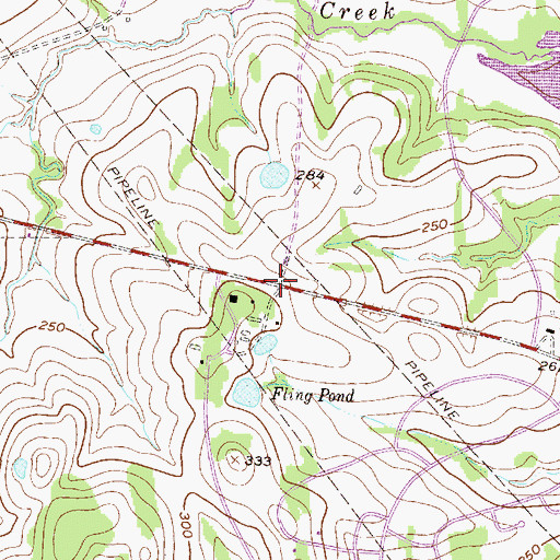 Topographic Map of Montgomery High School, TX