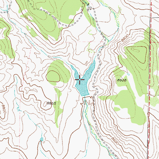Topographic Map of Toponas Rock Reservoir Number 2, CO