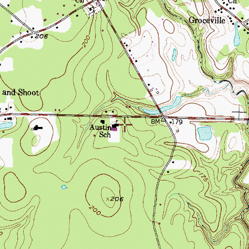 Topographic Map of Austin Elementary School, TX