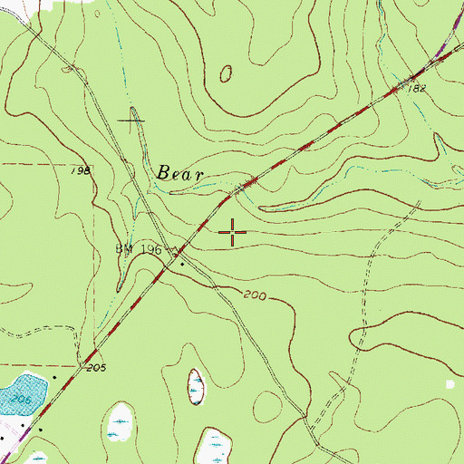 Topographic Map of Bear Branch Junior High School, TX
