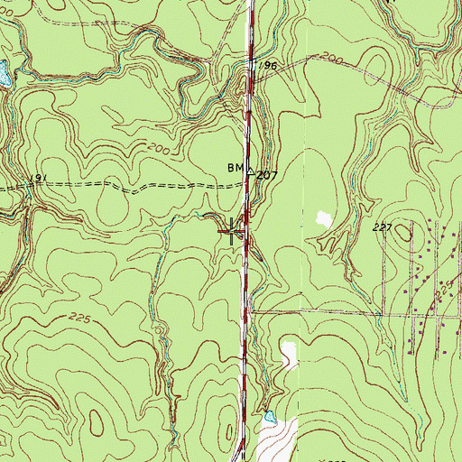 Topographic Map of J L Lyon Elementary School, TX