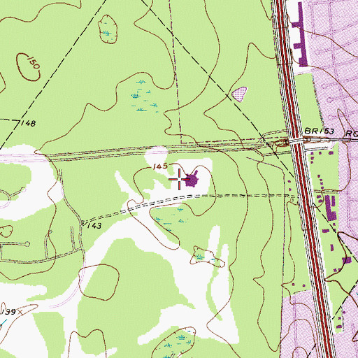 Topographic Map of Lamar Elementary School, TX