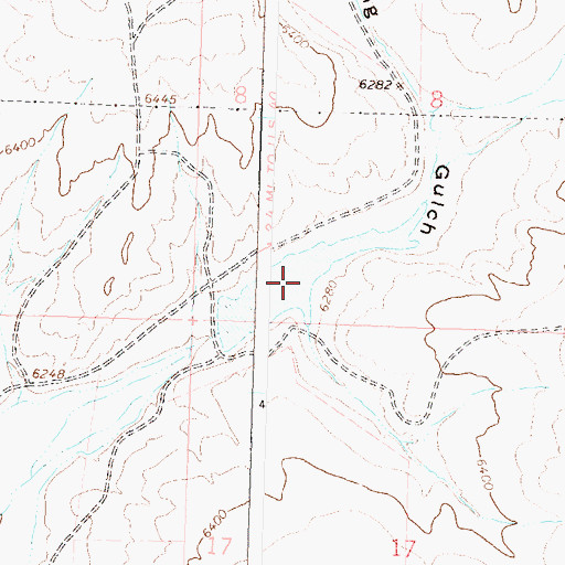 Topographic Map of Culverwell Reservoir, CO