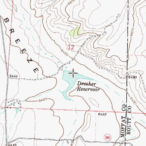 Topographic Map of Dresher Dam, CO