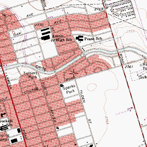 Topographic Map of Viola M Coleman High School, TX