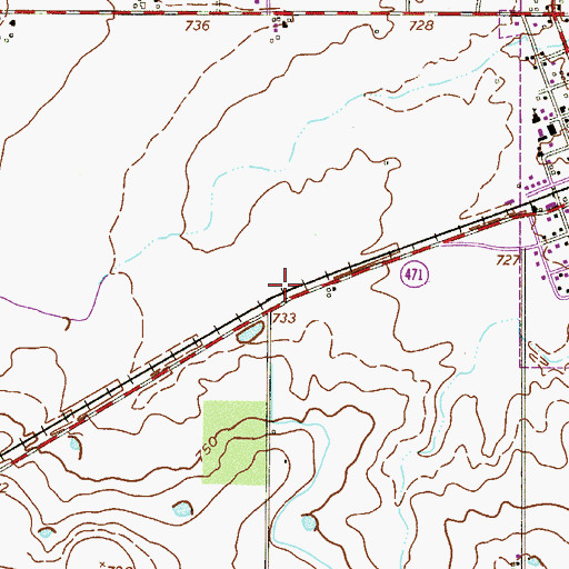 Topographic Map of Medina Valley High School, TX